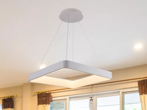 LED design mennyezeti lámpa 55W, 4000 lm, 3000K-6500K fényszínváltós, dimmelhető, RF távirányító, IP