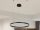 LED design mennyezeti lámpa 42W, 2800 lm, 3000K-6500K, fekete, IP20, 600mm - J4378/B
