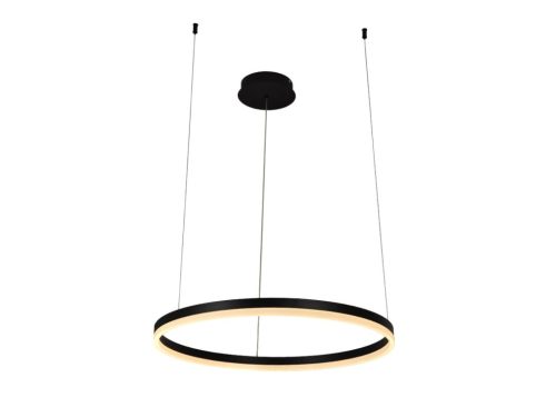 LED design mennyezeti lámpa 42W, 2800 lm, 3000K-6500K, fekete, IP20, 600mm - J4378/B