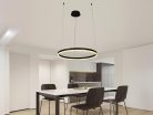 LED design mennyezeti lámpa 42W, 2800 lm, 3000K-6500K, fekete, IP20, 600mm - J4378/B