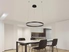LED design mennyezeti lámpa 42W, 2800 lm, 3000K-6500K, fekete, IP20, 600mm - J4378/B
