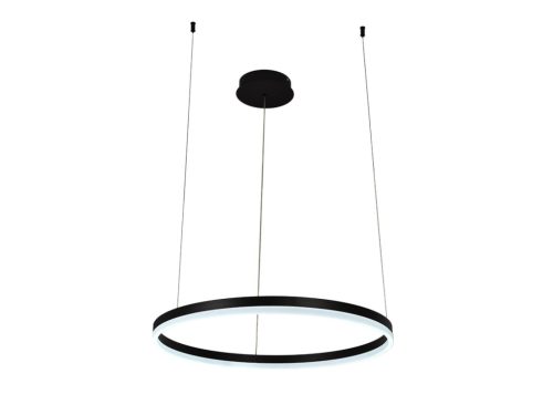 LED design mennyezeti lámpa 42W, 2800 lm, 3000K-6500K, fekete, IP20, 600mm - J4378/B