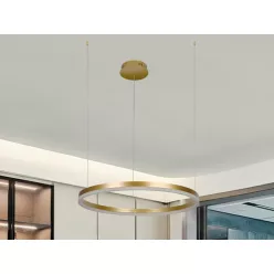   LED design mennyezeti lámpa 42W, 2800lm, 3000K-6500K, IP20, Ø600 mm, arany - J4378/G
