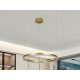 LED design mennyezeti lámpa 42W, 2800lm, 3000K-6500K, IP20, Ø600 mm, arany - J4378/G