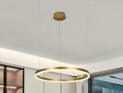 LED design mennyezeti lámpa 42W, 2800lm, 3000K-6500K, IP20, Ø600 mm, arany - J4378/G