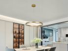 LED design mennyezeti lámpa 42W, 2800lm, 3000K-6500K, IP20, Ø600 mm, arany - J4378/G