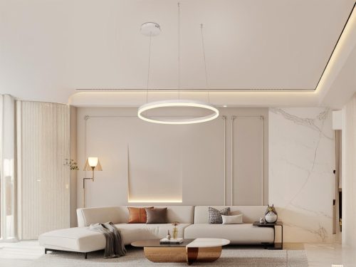 LED design mennyezeti lámpa 42W, 2800 lm, 3000K-6500K, IP20, 600mm - J4378/W