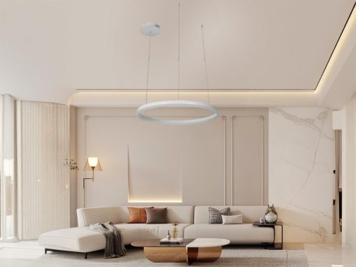 LED design mennyezeti lámpa 42W, 2800 lm, 3000K-6500K, IP20, 600mm - J4378/W