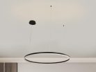 LED design mennyezeti lámpa 55W, 3700lm, 3000K-6500K, IP20, Ø800 mm, fekete - J4379/B