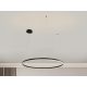 LED design mennyezeti lámpa 55W, 3700lm, 3000K-6500K, IP20, Ø800 mm, fekete - J4379/B