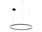 LED design mennyezeti lámpa 55W, 3700lm, 3000K-6500K, IP20, Ø800 mm, fekete - J4379/B