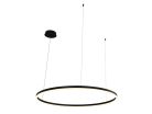 LED design mennyezeti lámpa 55W, 3700lm, 3000K-6500K, IP20, Ø800 mm, fekete - J4379/B