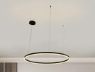 LED design mennyezeti lámpa 55W, 3700lm, 3000K-6500K, IP20, Ø800 mm, fekete - J4379/B