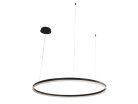 LED design mennyezeti lámpa 55W, 3700lm, 3000K-6500K, IP20, Ø800 mm, fekete - J4379/B