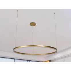   LED design mennyezeti lámpa 55W, 3700lm, 3000K-6500K, IP20, Ø800 mm, arany - J4379/G