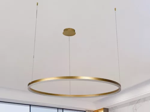 LED design mennyezeti lámpa 55W, 3700lm, 3000K-6500K, IP20, Ø800 mm, arany - J4379/G