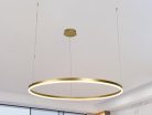 LED design mennyezeti lámpa 55W, 3700lm, 3000K-6500K, IP20, Ø800 mm, arany - J4379/G