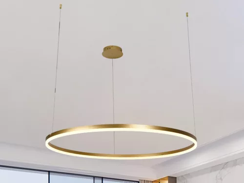 LED design mennyezeti lámpa 55W, 3700lm, 3000K-6500K, IP20, Ø800 mm, arany - J4379/G