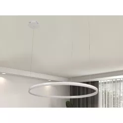  LED design mennyezeti lámpa 55W, 3700lm, 3000K-6500K, IP20, Ø800 mm, fehér - J4379/W