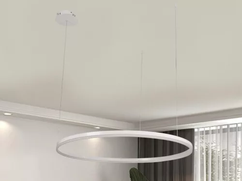 LED design mennyezeti lámpa 55W, 3700lm, 3000K-6500K, IP20, Ø800 mm, fehér - J4379/W