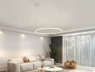 LED design mennyezeti lámpa 55W, 3700lm, 3000K-6500K, IP20, Ø800 mm, fehér - J4379/W