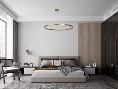 LED design mennyezeti lámpa 72W, 4800lm, 3000K-6500K, IP20, Ø1000 mm, arany - J4380/G