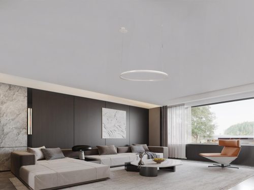 LED design mennyezeti lámpa 72W, 4800lm, 3000K-6500K, IP20, Ø1000 mm, fehér - J4380/W