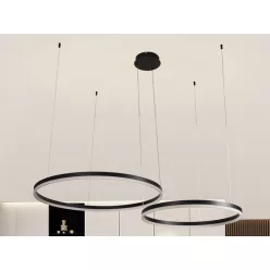   LED design mennyezeti lámpa 70W, 4600lm, 3000K-6500K, IP20, Ø400+600 mm - J4381/B