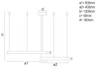 LED design mennyezeti lámpa 70W, 4600lm, 3000K-6500K, IP20, Ø400+600 mm - J4381/B