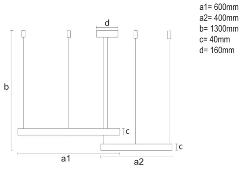 LED design mennyezeti lámpa 70W, 4600lm, 3000K-6500K, IP20, Ø400+600 mm - J4381/B