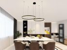 LED design mennyezeti lámpa 70W, 4600lm, 3000K-6500K, IP20, Ø400+600 mm - J4381/B