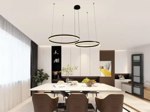 LED design mennyezeti lámpa 70W, 4600lm, 3000K-6500K, IP20, Ø400+600 mm - J4381/B