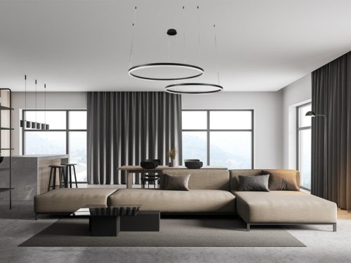 LED design mennyezeti lámpa 100W, 6500lm, 3000K-6500K, IP20, Ø600+800 mm - J4382/B