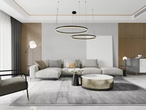 LED design mennyezeti lámpa 128W, 8500lm, 3000K-6500K, IP20, Ø800+1000 mm - J4383/B