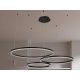 LED design mennyezeti lámpa 125W, 8200 lm, 3000K-6500K, fekete, IP20, Ø400+600+800 - J4384/B