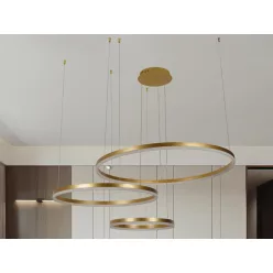   LED design mennyezeti lámpa 125W, 8200 lm, 3000K-6500K, IP20, Ø400+600+800 - J4384/G