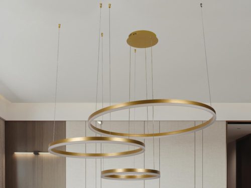 LED design mennyezeti lámpa 125W, 8200 lm, 3000K-6500K, IP20, Ø400+600+800 - J4384/G