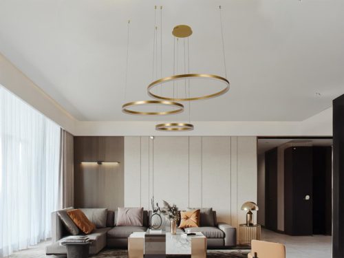 LED design mennyezeti lámpa 125W, 8200 lm, 3000K-6500K, IP20, Ø400+600+800 - J4384/G