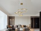 LED design mennyezeti lámpa 125W, 8200 lm, 3000K-6500K, IP20, Ø400+600+800 - J4384/G