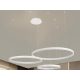 LED design mennyezeti lámpa 125W, 8200 lm, 3000K-6500K, IP20, fehér, Ø400+600+800 - J4384/W