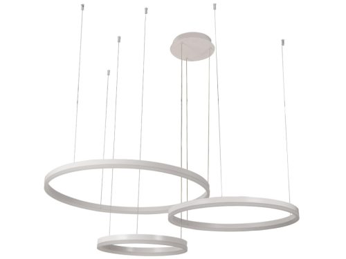 LED design mennyezeti lámpa 125W, 8200 lm, 3000K-6500K, IP20, fehér, Ø400+600+800 - J4384/W