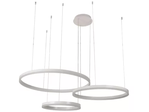 LED design mennyezeti lámpa 125W, 8200 lm, 3000K-6500K, IP20, fehér, Ø400+600+800 - J4384/W