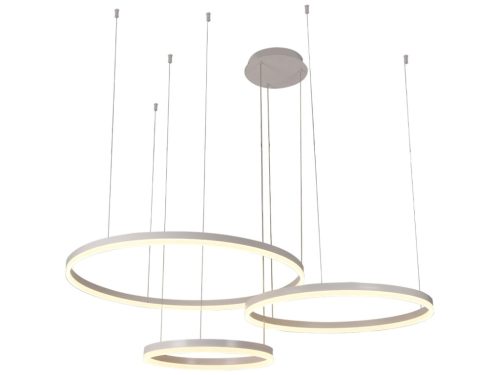 LED design mennyezeti lámpa 125W, 8200 lm, 3000K-6500K, IP20, fehér, Ø400+600+800 - J4384/W