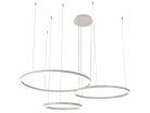 LED design mennyezeti lámpa 125W, 8200 lm, 3000K-6500K, IP20, fehér, Ø400+600+800 - J4384/W