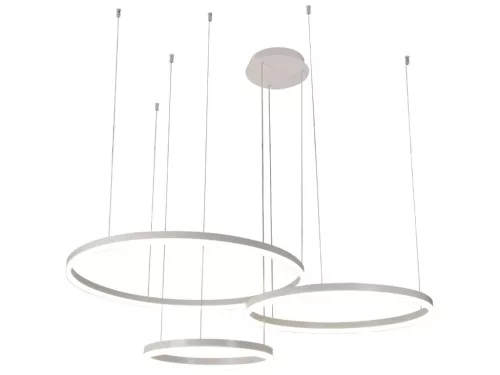 LED design mennyezeti lámpa 125W, 8200 lm, 3000K-6500K, IP20, fehér, Ø400+600+800 - J4384/W