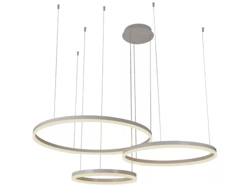 LED design mennyezeti lámpa 125W, 8200 lm, 3000K-6500K, IP20, fehér, Ø400+600+800 - J4384/W