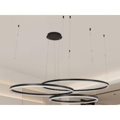   LED dizájn mennyezeti lámpa 170W, 3000–6500K, Ø600+800+1000mm - J4385/B