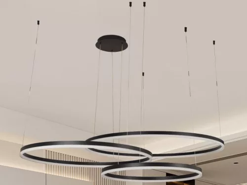 LED dizájn mennyezeti lámpa 170W, 3000–6500K, Ø600+800+1000mm - J4385/B