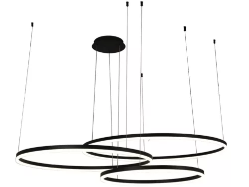 LED dizájn mennyezeti lámpa 170W, 3000–6500K, Ø600+800+1000mm - J4385/B