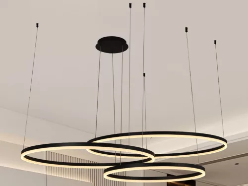 LED dizájn mennyezeti lámpa 170W, 3000–6500K, Ø600+800+1000mm - J4385/B